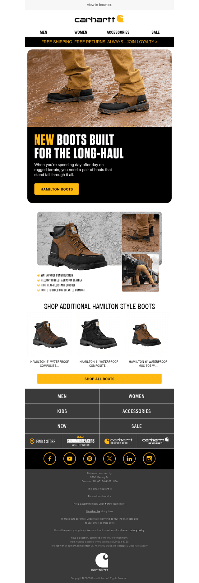Carhartt email from Fri, Oct 9, 2026