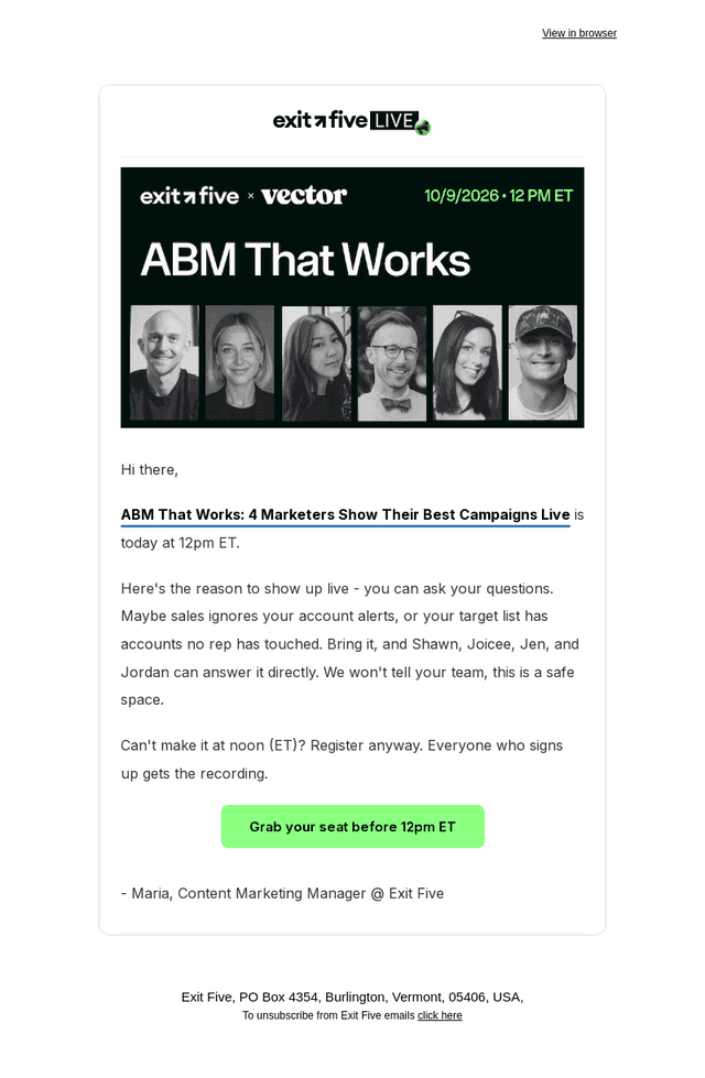 Today at 12pm ET: ABM That Works