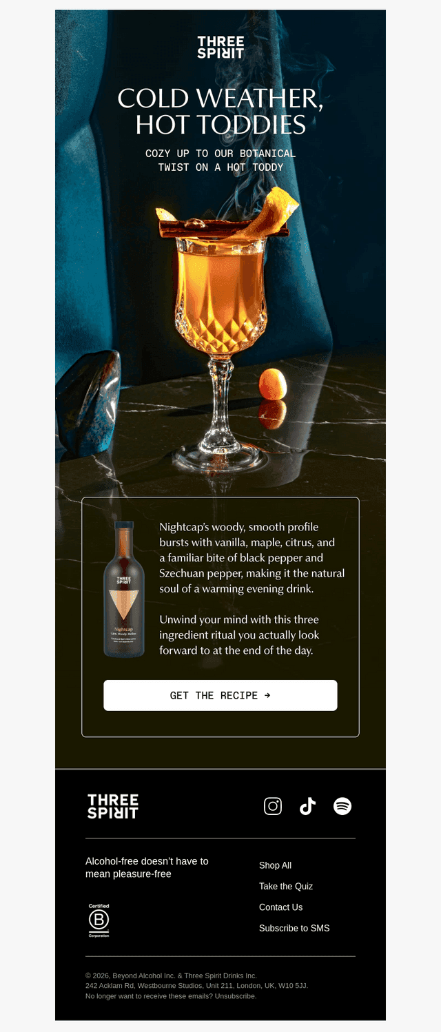 Three Spirit UK email from Fri, Oct 9, 2026