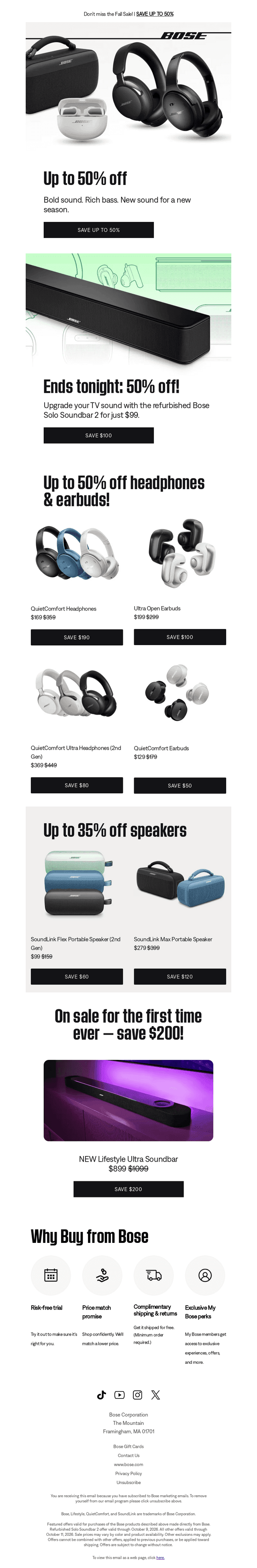 Bose email from Fri, Oct 9, 2026