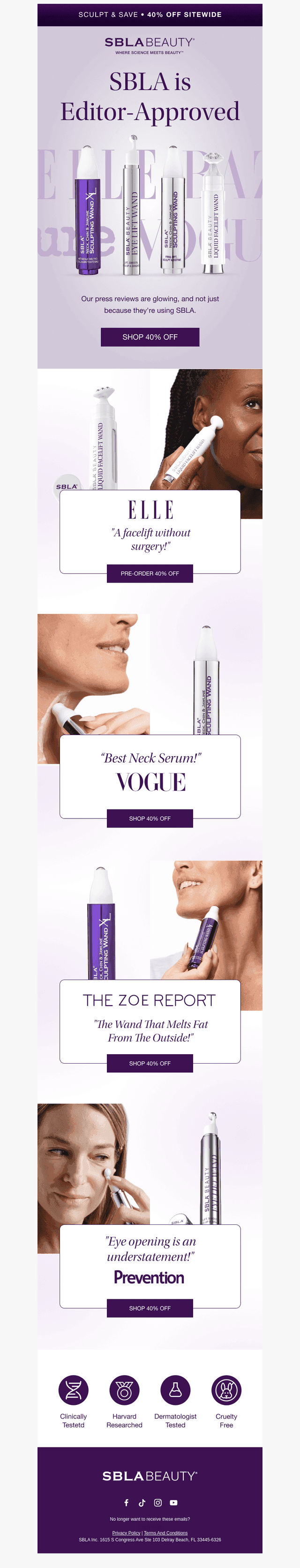 SBLA BEAUTY email from Fri, Oct 9, 2026