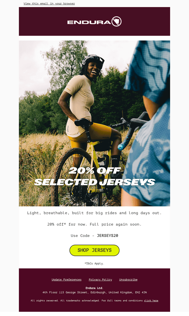 Endura email from Fri, Oct 9, 2026