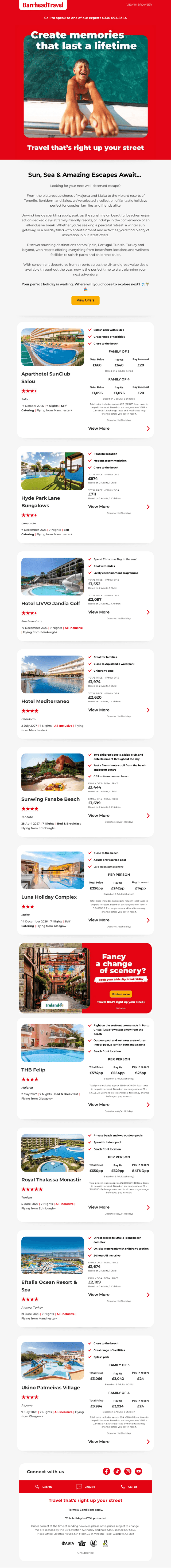 Barrhead Travel email from Fri, Oct 9, 2026