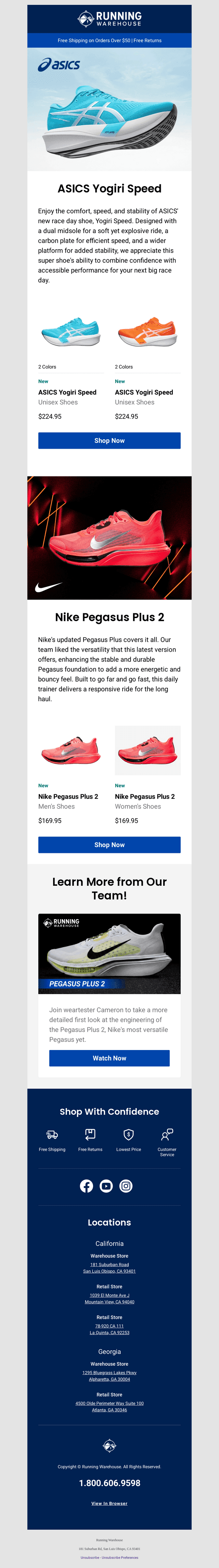 Running Warehouse email from Sat, Oct 10, 2026