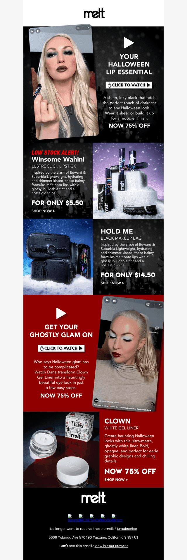 Melt Cosmetics email from Sat, Oct 10, 2026