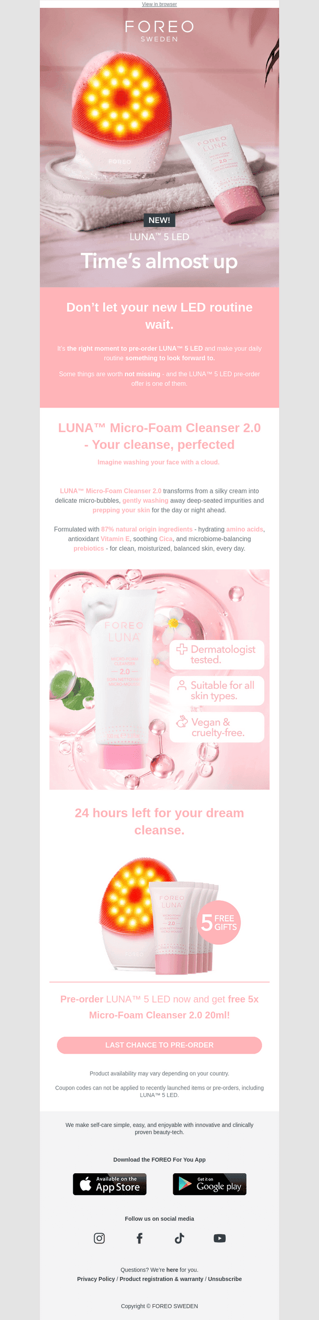 FOREO email from Sat, Oct 10, 2026