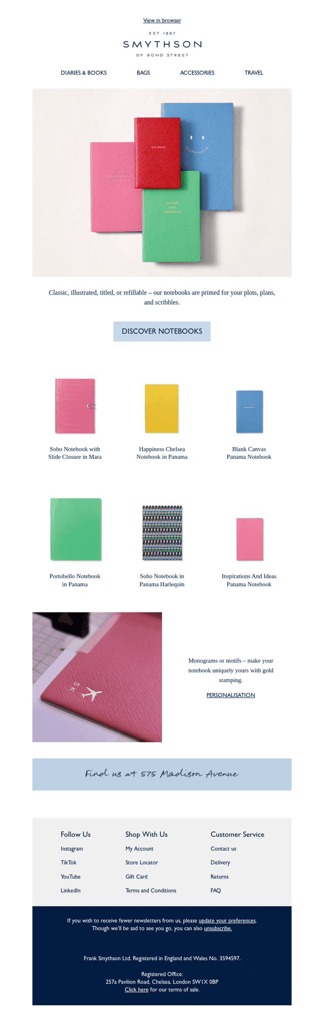 Smythson email from Sat, Oct 10, 2026