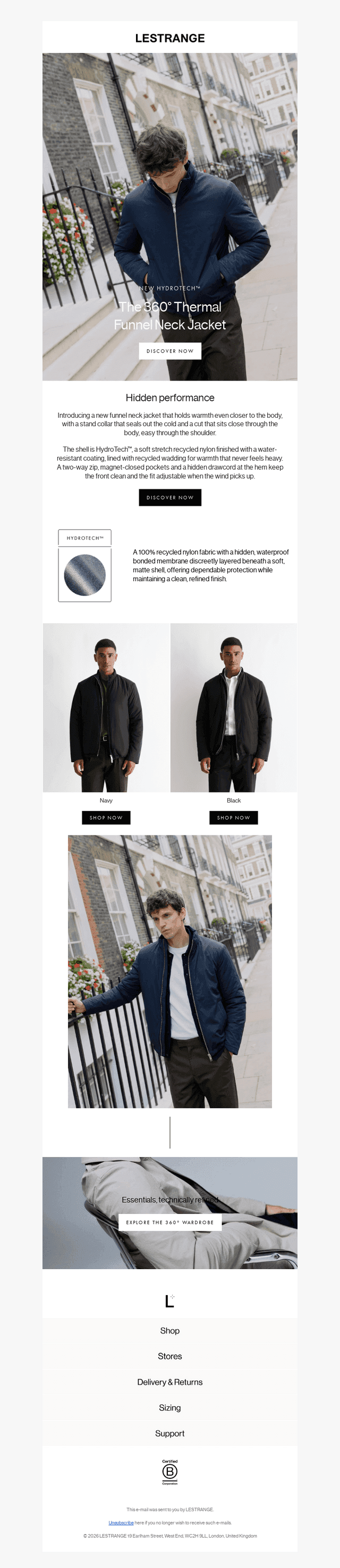 New HydroTech™ outerwear