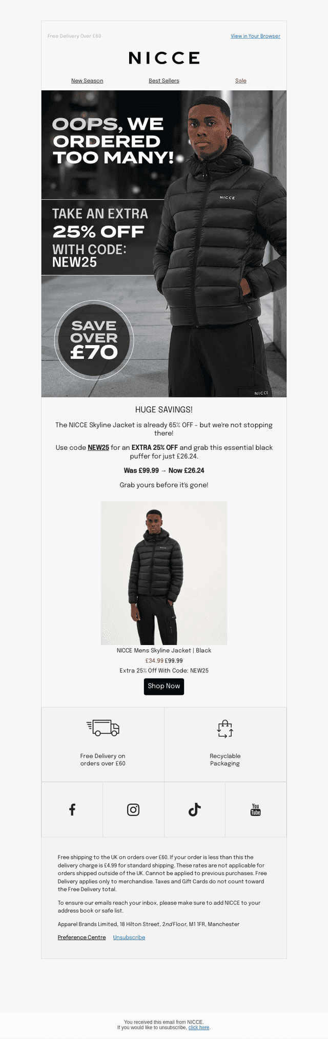 Extra 25% Off Our Skyline Jacket