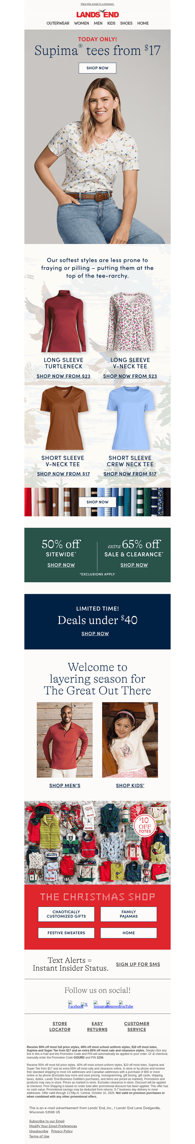 Lands' End email from Sat, Oct 10, 2026