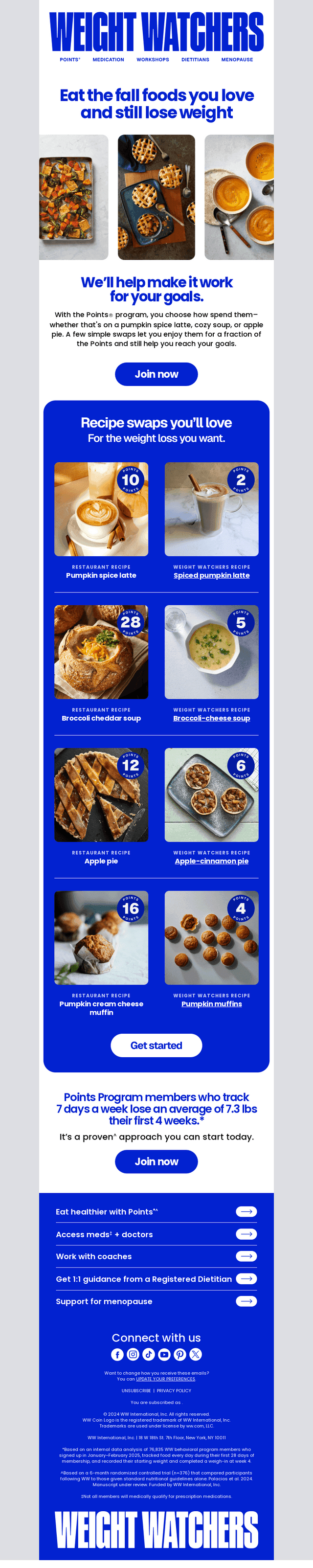 Weight Watchers email from Sat, Oct 10, 2026