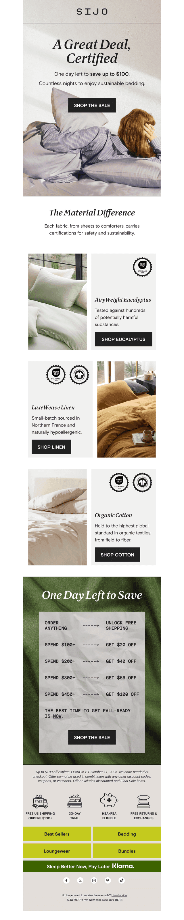 Sustainable bedding that lasts...