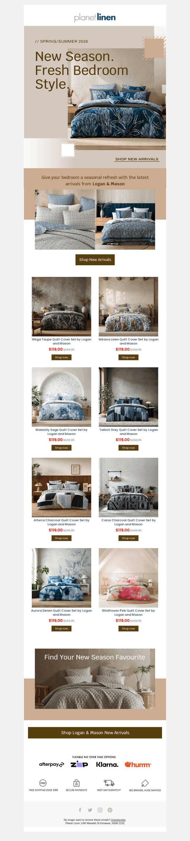 Planet Linen email from Sat, Oct 10, 2026