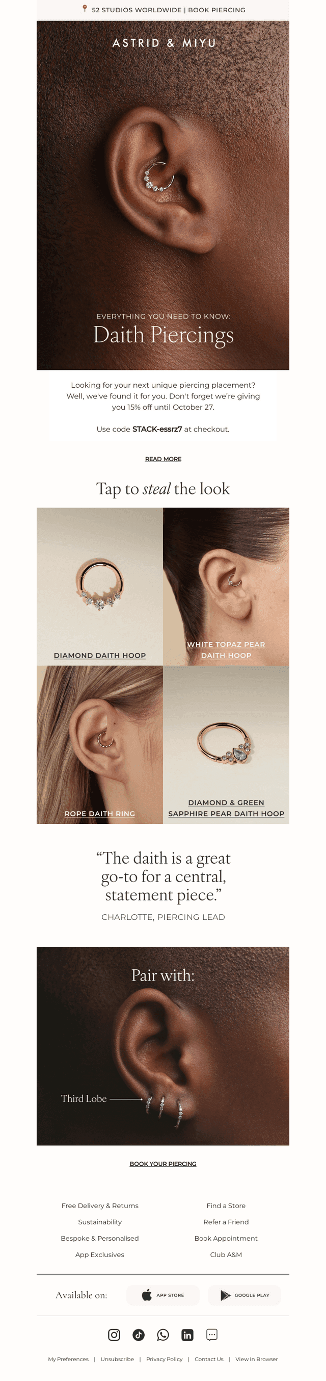 Your piercing spotlight: The Daith👂