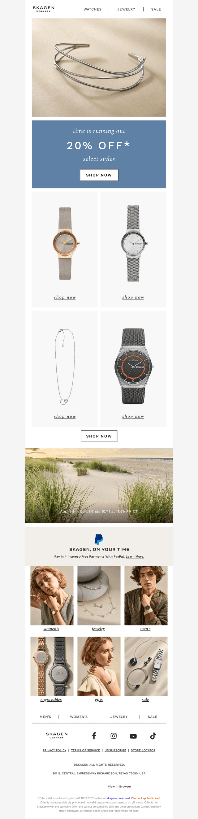 last chance for 20% off