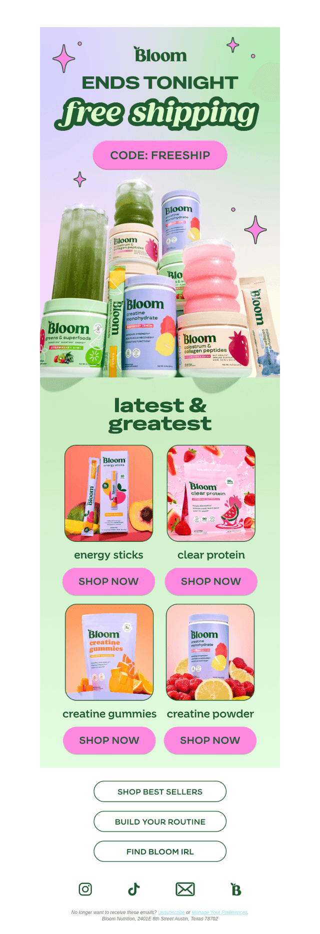 Bloom Nutrition email from Sun, Oct 11, 2026