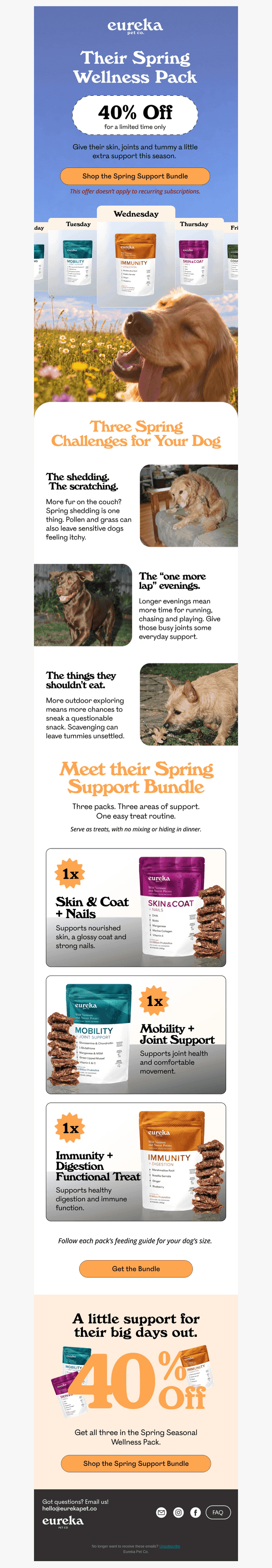 Eureka Pet Co email from Mon, Oct 12, 2026