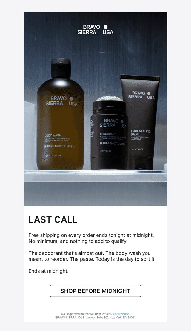 Bravo Sierra email from Mon, Oct 12, 2026