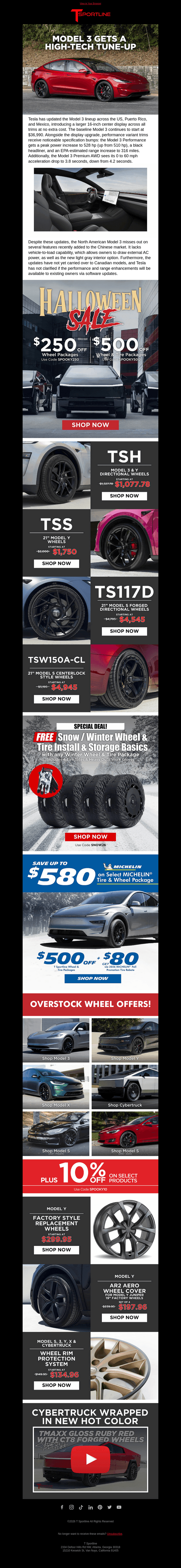 T Sportline email from Mon, Oct 12, 2026
