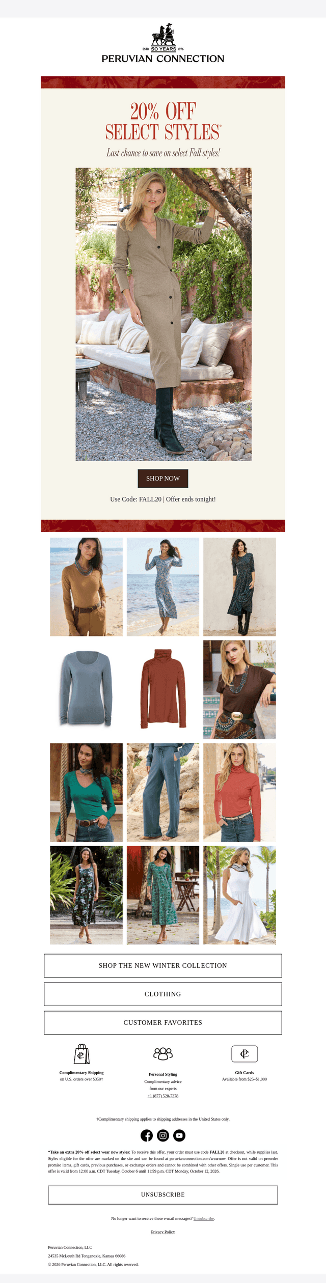 Last chance for 20% off select Fall styles + hundreds more 🍂