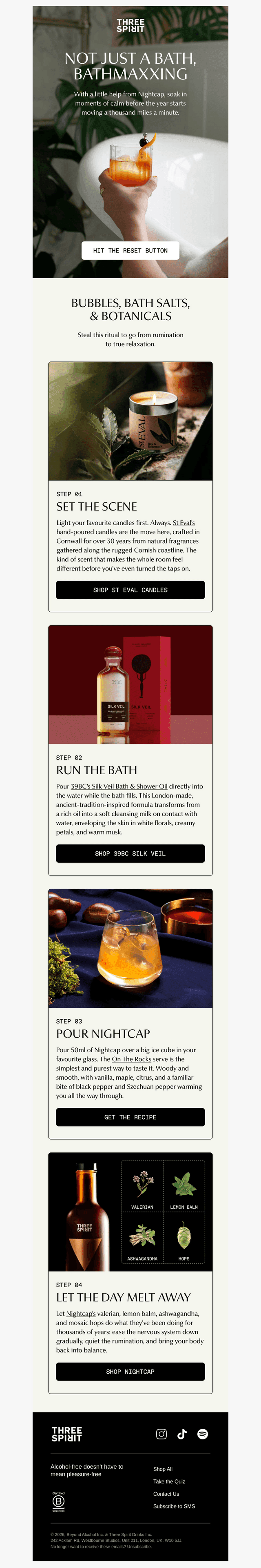 Three Spirit UK email from Mon, Oct 12, 2026