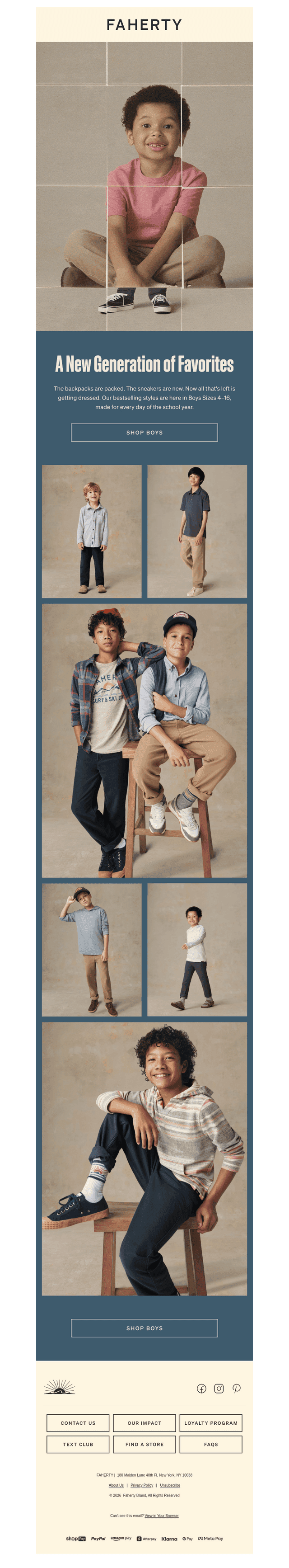 Faherty Brand email from Mon, Oct 12, 2026