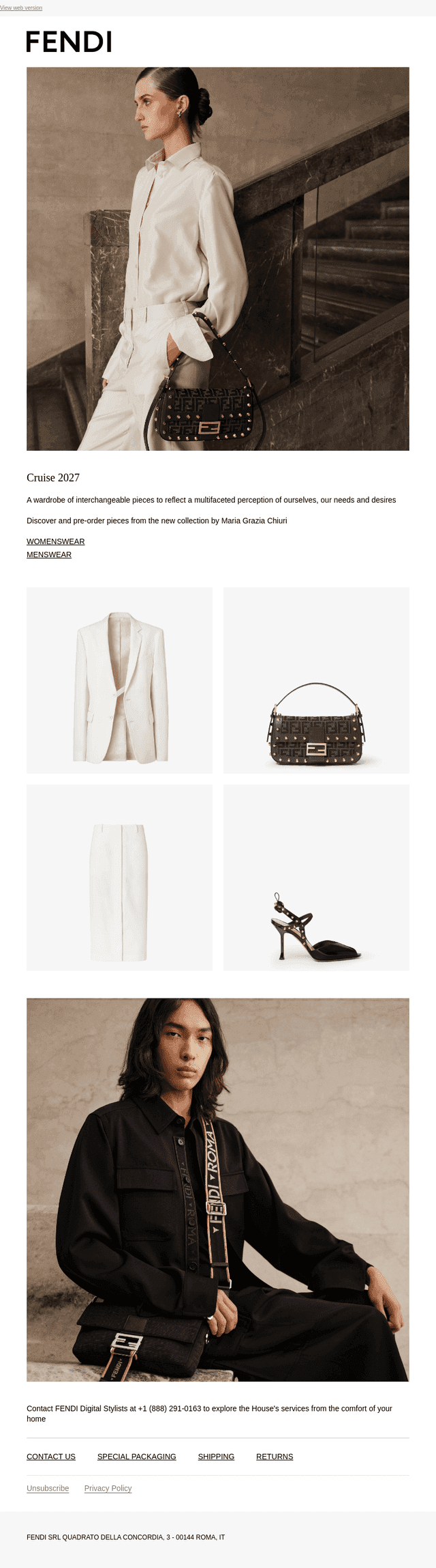Fendi email from Mon, Oct 12, 2026
