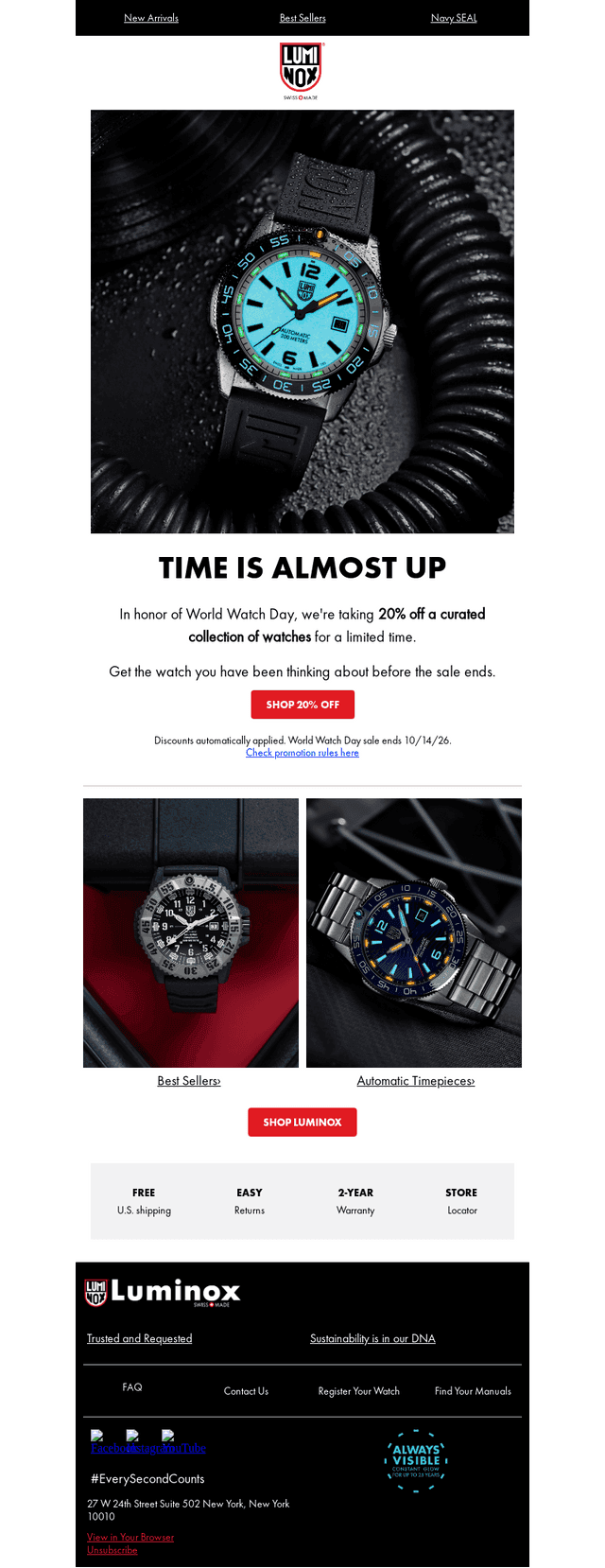 Luminox email from Mon, Oct 12, 2026