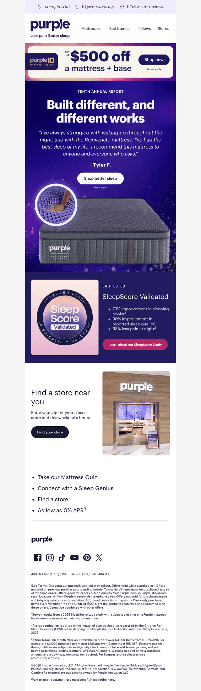 Purple email from Mon, Oct 12, 2026