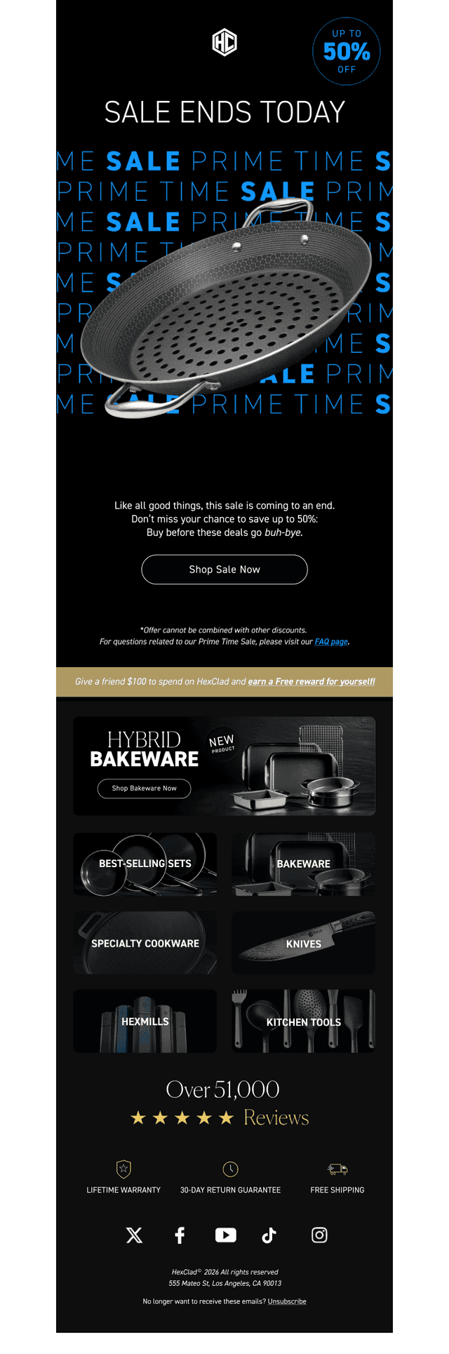Wave up to 50% off goodbye