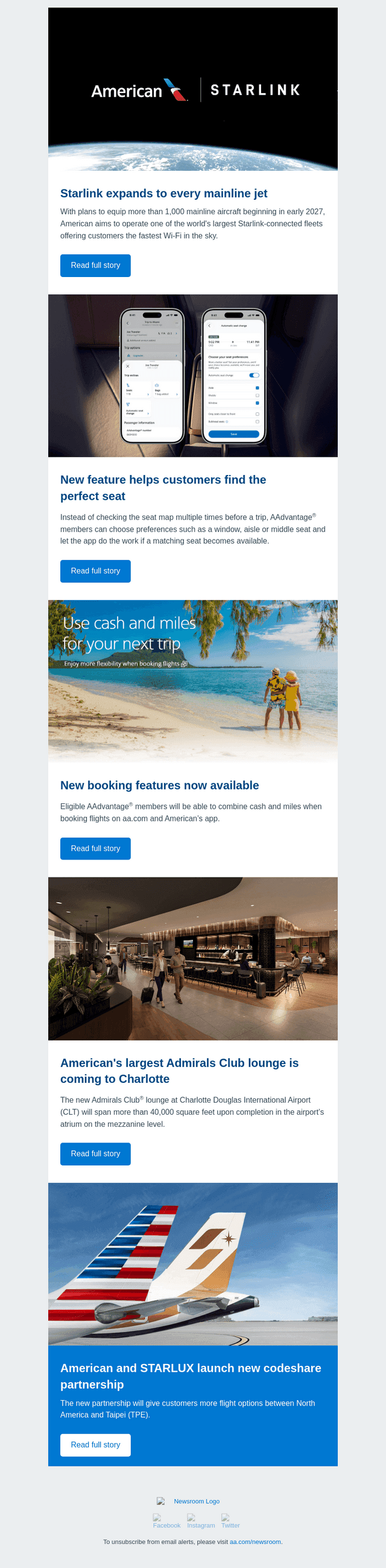 American Airlines email from Mon, Oct 12, 2026