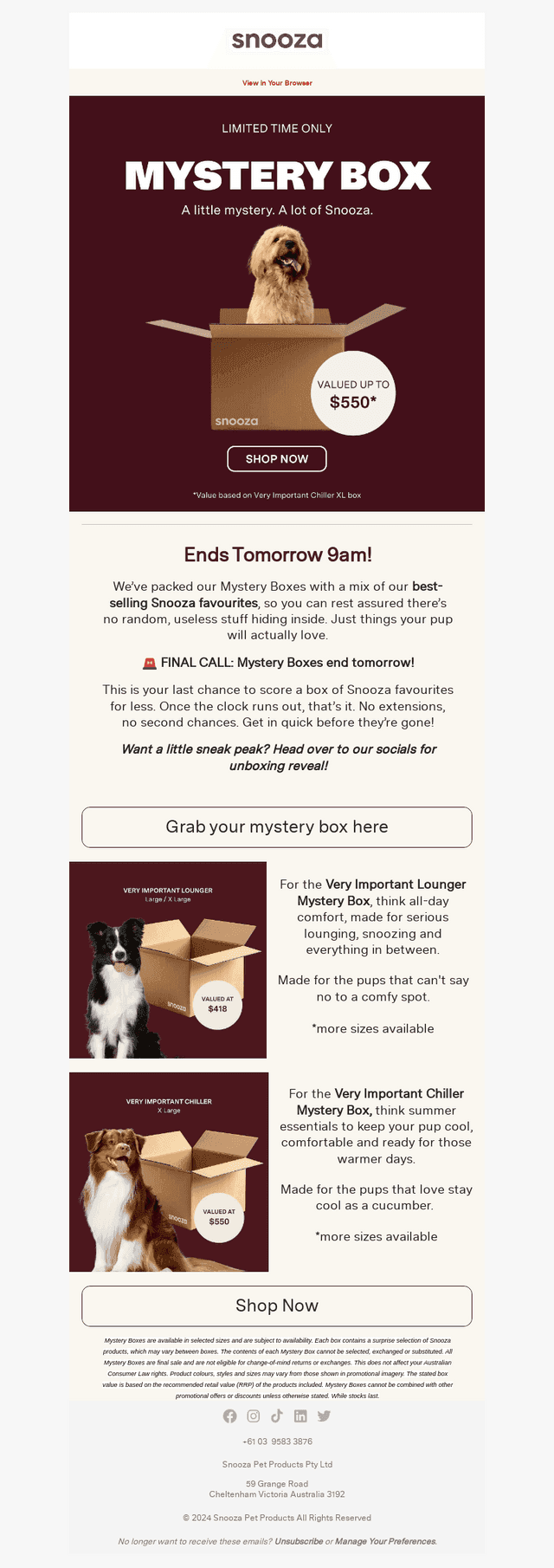 Mystery Boxes end tomorrow! ⌛