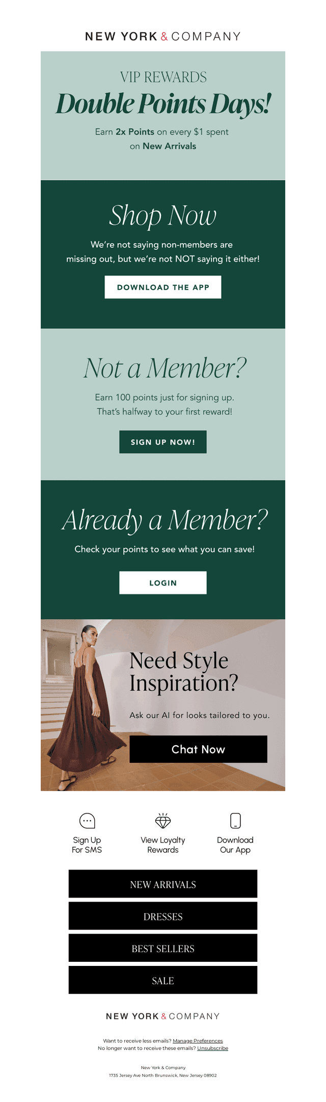 New York & Company email from Mon, Oct 12, 2026