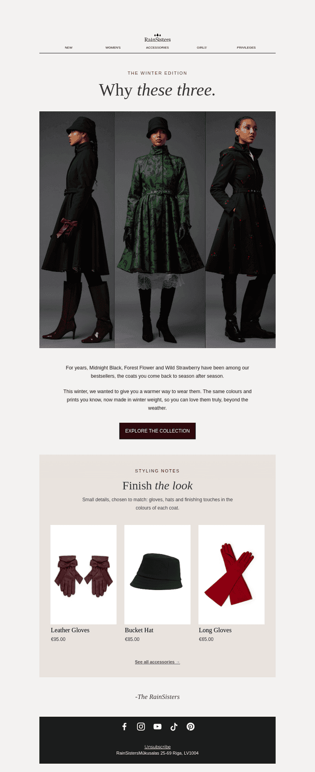 RainSisters email from Tue, Oct 13, 2026