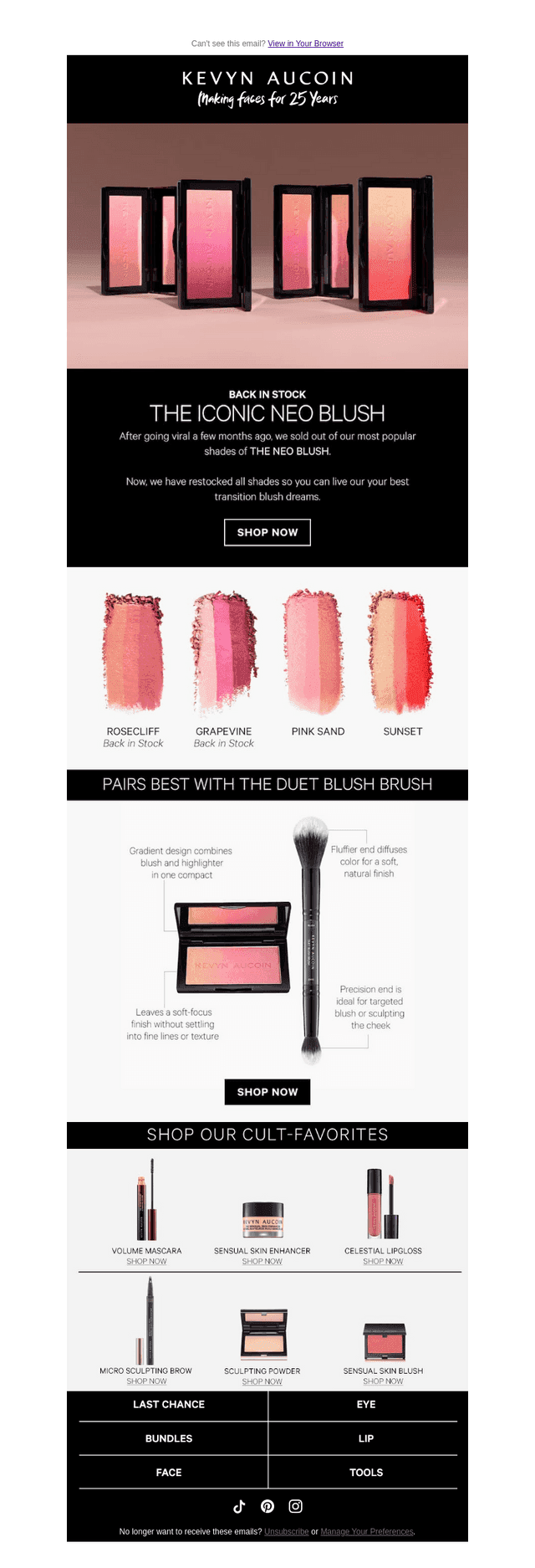 Kevyn Aucoin Beauty email from Tue, Oct 13, 2026