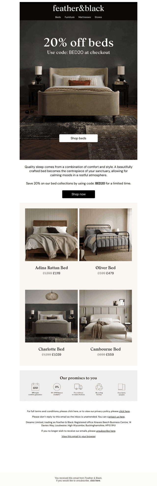 Feather & Black email from Tue, Oct 13, 2026