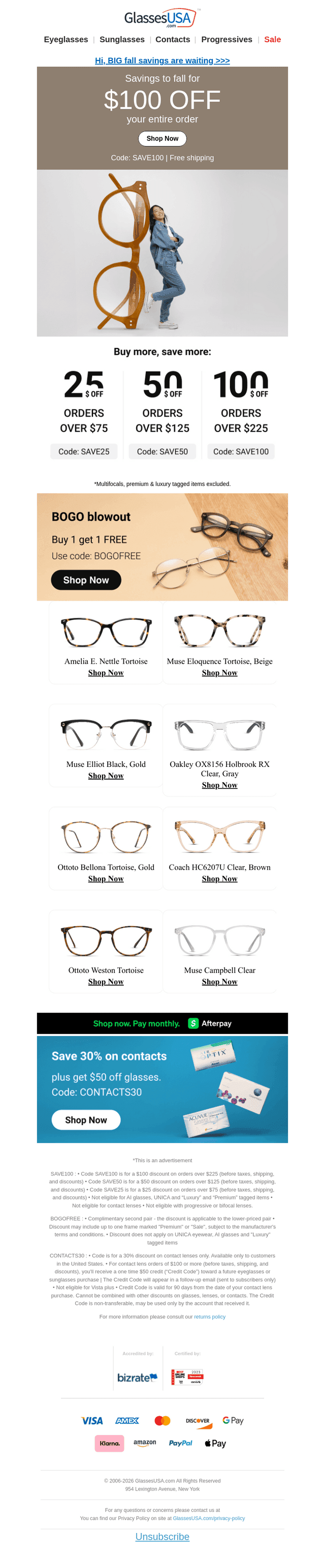 👓 Fall styles & savings you'll ❤️