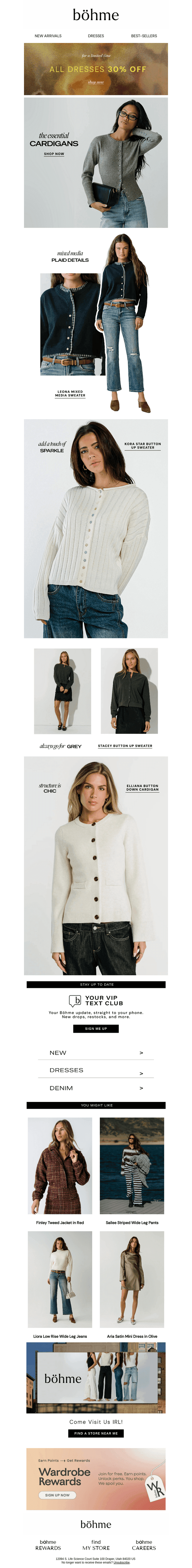 Shop 30% off all dresses!