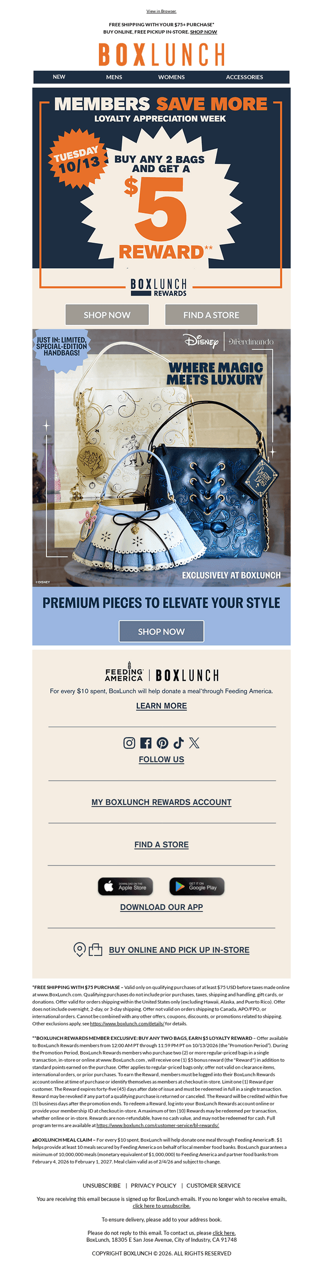 BoxLunch email from Tue, Oct 13, 2026