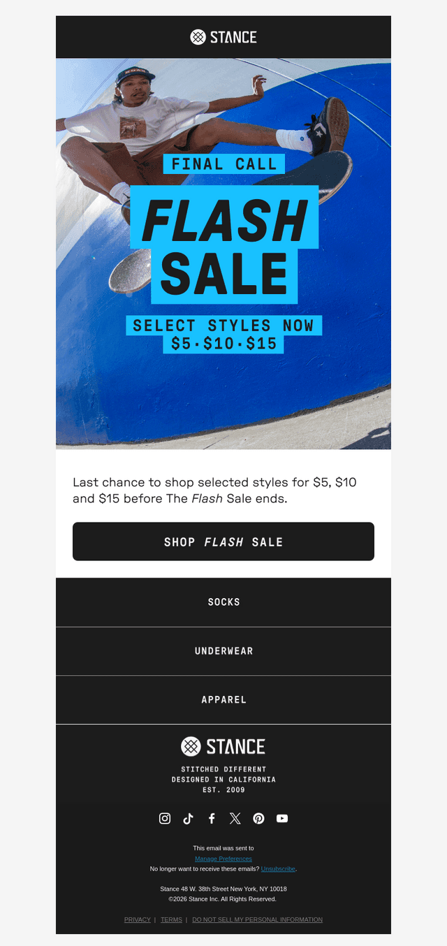 Final Hours: Select styles starting at $5