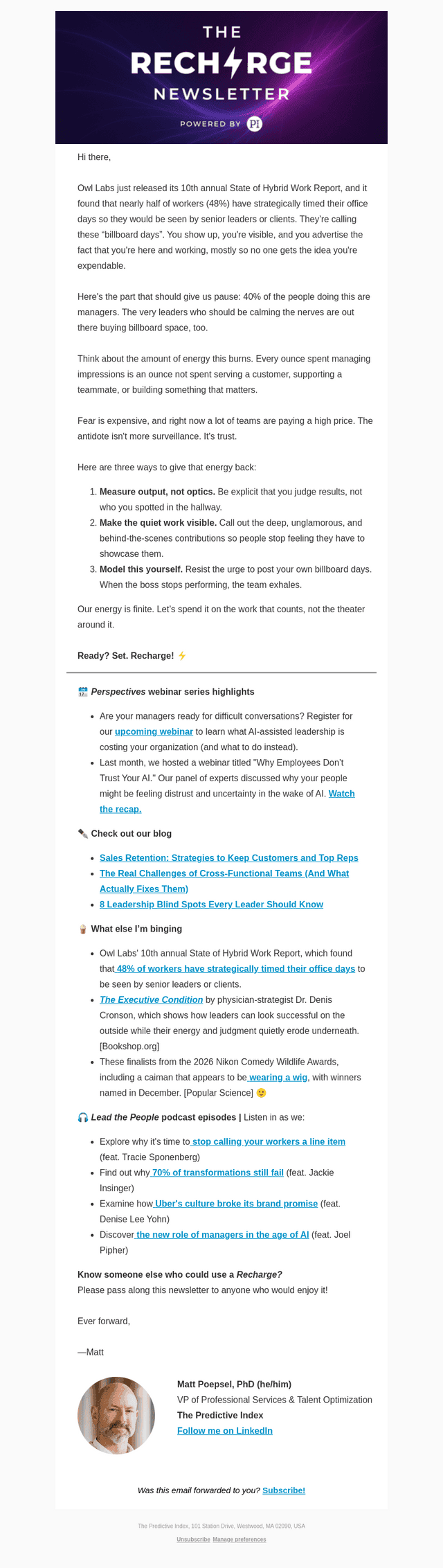 The Predictive Index email from Tue, Oct 13, 2026