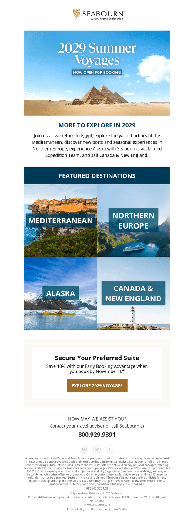 2029 Ocean Voyages Now Open