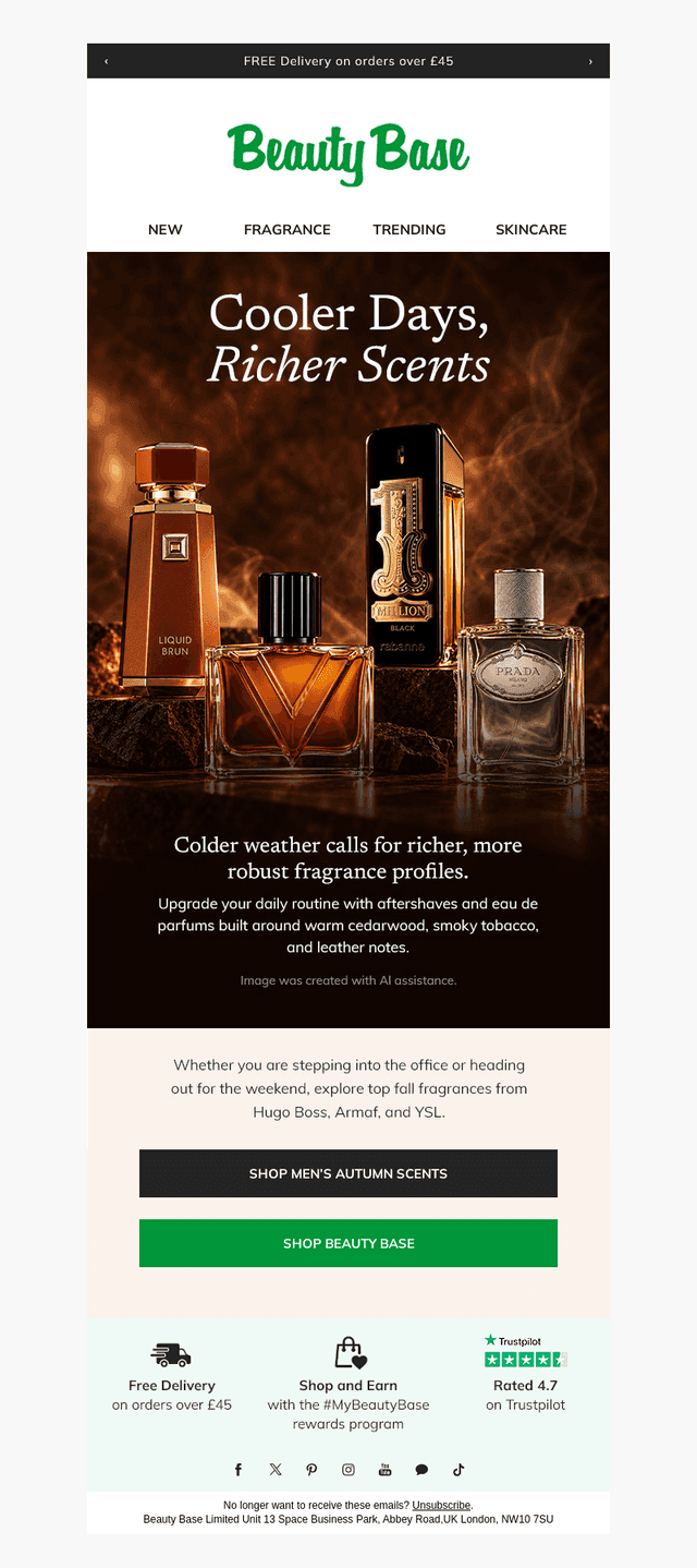 Beauty Base email from Tue, Oct 13, 2026