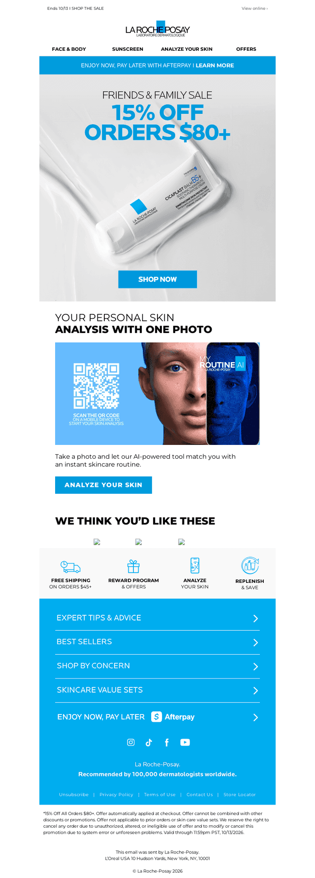 La Roche-Posay email from Tue, Oct 13, 2026