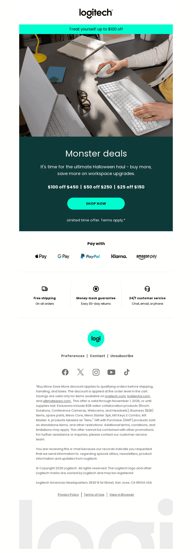 Logitech email from Tue, Oct 13, 2026