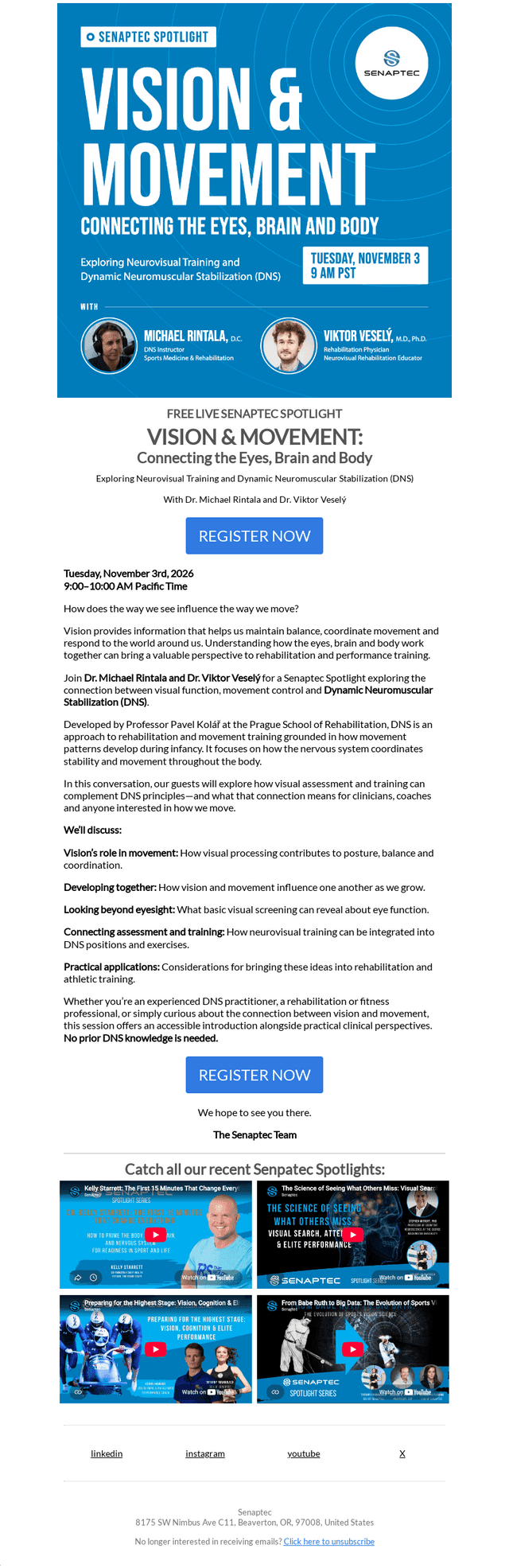 Senaptec email from Tue, Oct 13, 2026