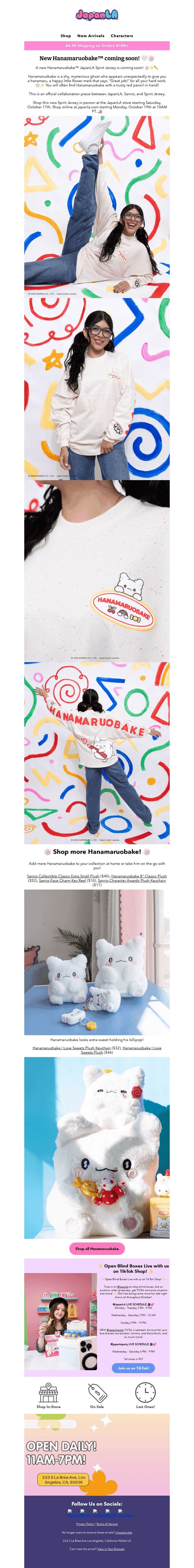 JapanLA email from Tue, Oct 13, 2026