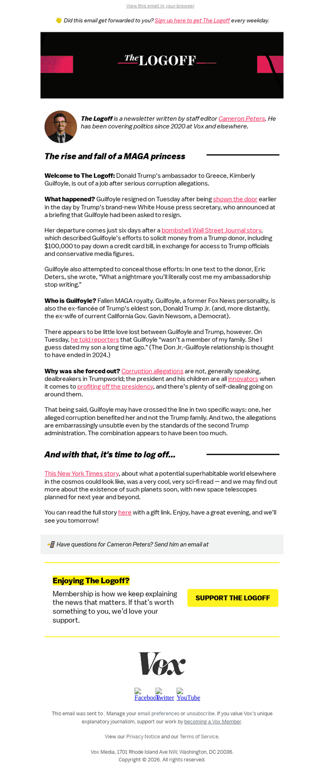 Vox email from Tue, Oct 13, 2026