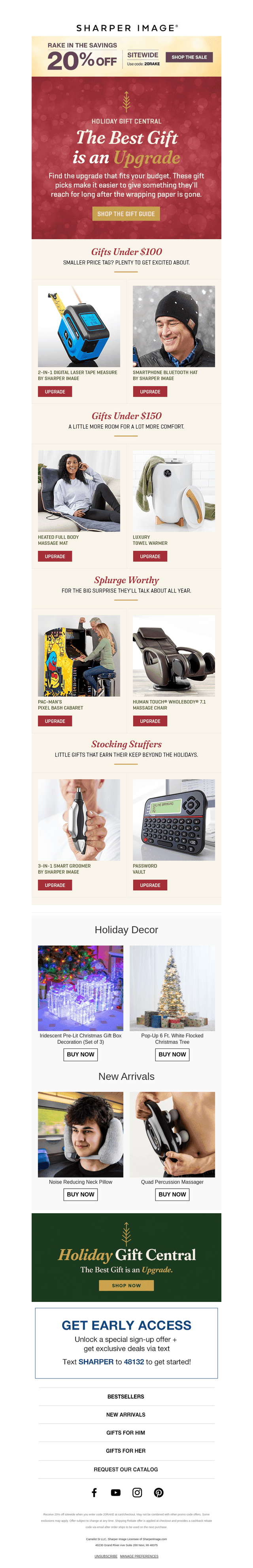 Sharper Image email from Tue, Oct 13, 2026