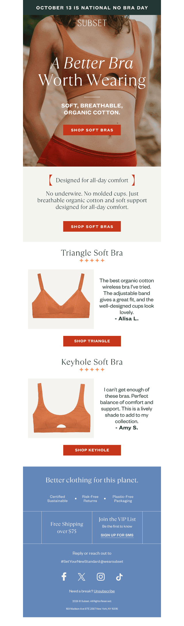 NATIONAL NO BRA DAY